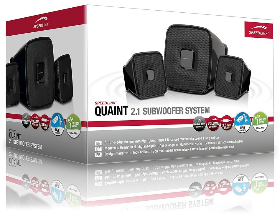 SPEEDLINK Quaint 2.11 USB Powered Subwoofer System - Black