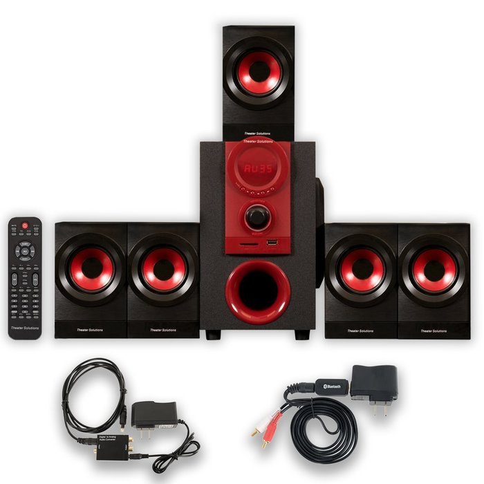 Theater Solutions TS521 Home Theater 5.1 Speaker System with Bluetooth and Optical Input N2