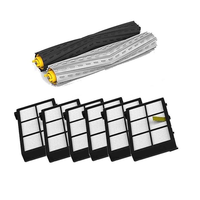 Iautomatic New Tangle-Free Debris Extractor Set & 6* HEPA Filter Replacement For iRobot Roomba 800 series 870...