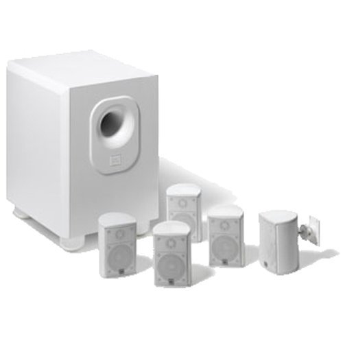 Leviton AEH50-WH Architectural Edition Powered By JBL 5-Channel Surround Sound Home Cinema Speaker System, White N2