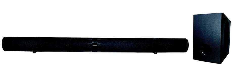 Sylvania 37-Inch 2.1 CH Bluetooth Sound Bar with Wireless Subwoofer and Optical Input - Retail Packaging - Black