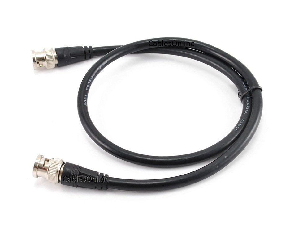 CablesOnline 2ft High-Quality RG8x Coax 50 OHM BNC Male/Male Antenna Cable (R-BX002) N2