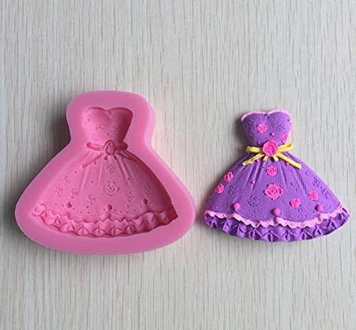 Pinkie Tm Strapless Dress with Wedding Gown Fondant Cake Resin Flower Mold Chocolate Clay Resin Mould Sugarcraft... N4