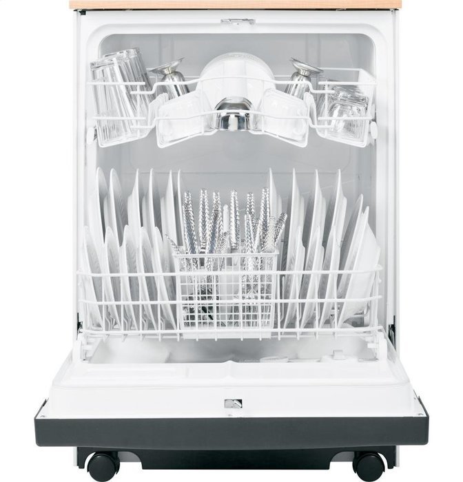 GE GSC3500DBB 25" Black Portable Full Console Dishwasher - Energy Star N3