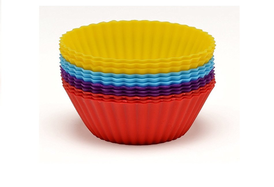 Sorbus&reg; Silicone Baking Cups - Set of 12 Reusable Cupcake Liners - Food Grade Silicone Non-stick Bakeware - Comes...