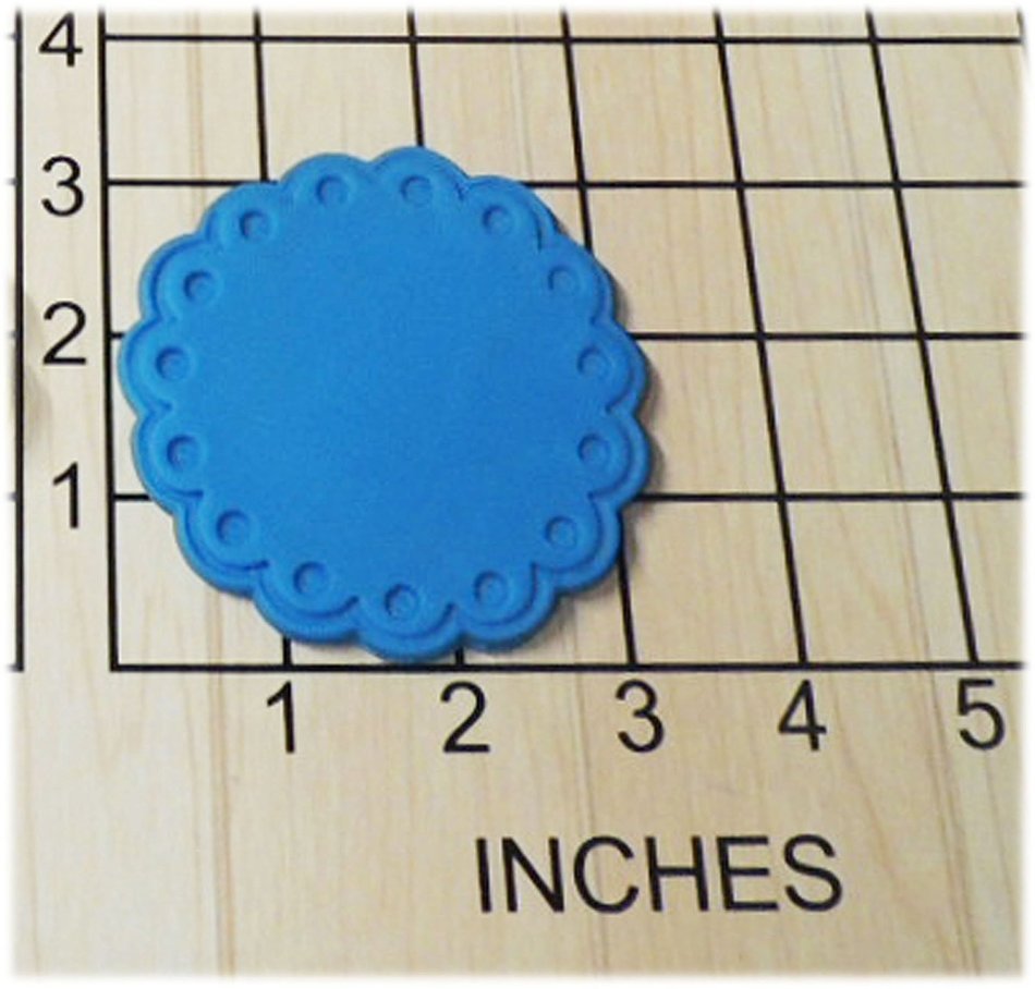 Scalloped Edge Fondant Cookie Cutter and Stamp #1159 N2
