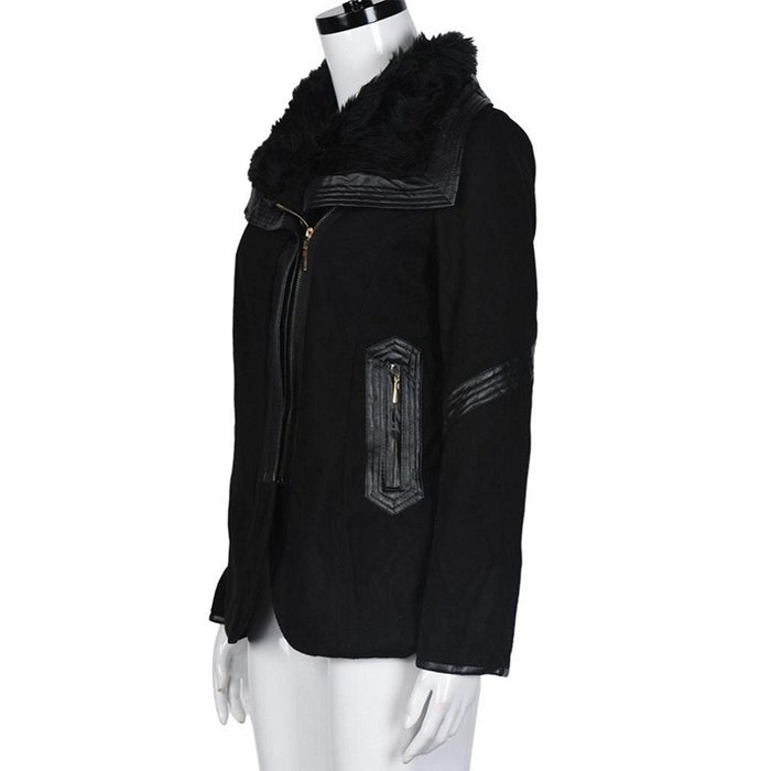 Outwear,Morecome Women Lapel Faux Fur Jacket Winter Long Parka Coat N5