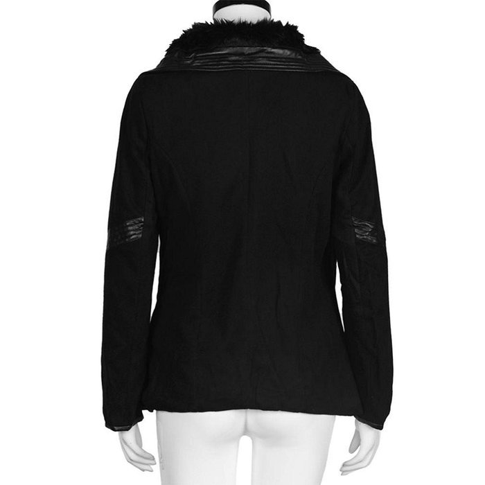 Outwear,Morecome Women Lapel Faux Fur Jacket Winter Long Parka Coat N6