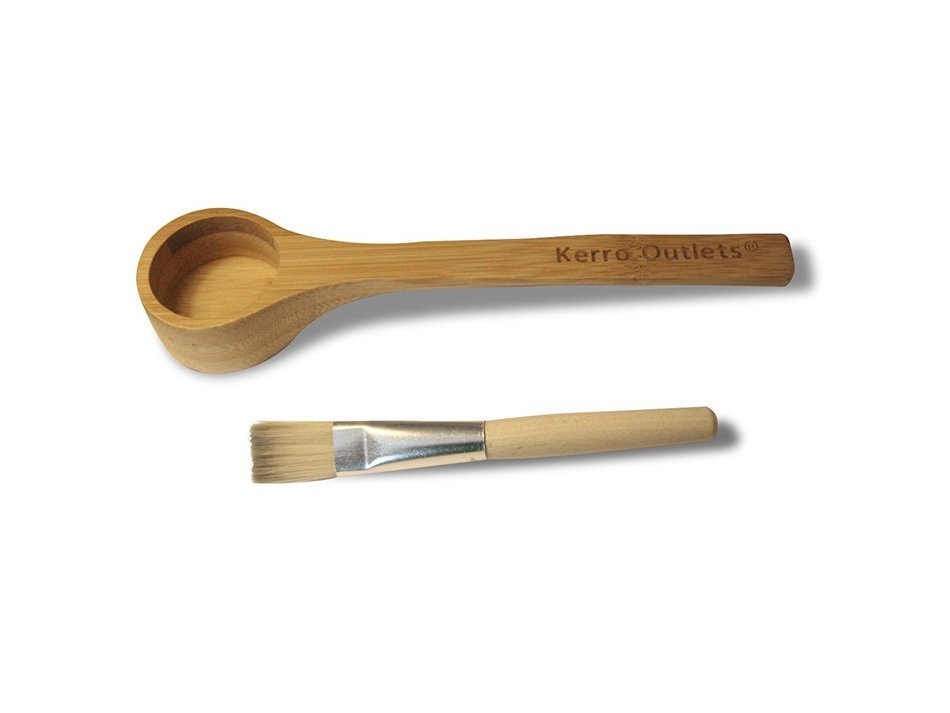 2 Tablespoon Scoop in Bamboo and Coffee Grinder Brush From Kerro Outlets, Home Accessories for Kitchen, Coffee...