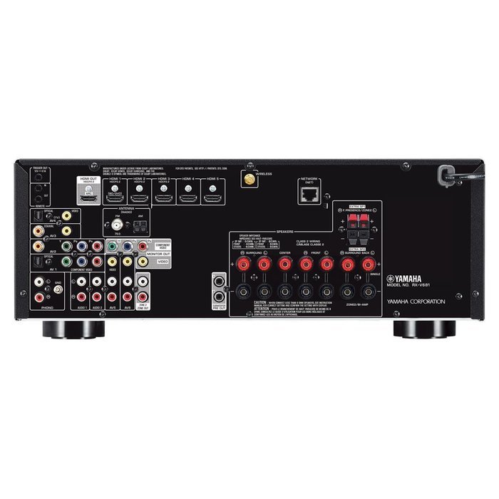 Yamaha RX-V681 7.2-Channel 4K AV Receiver with WX-030 MusicCast Wireless Speaker (Black) N2