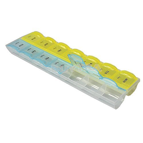 BESTIM 7 Day Weekly Tablet Pill Medicine Box Holder Storage N3