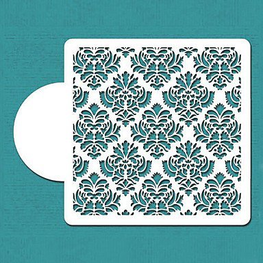 Y&XL&H Damask Miniprint Cake Stencil, Cake Top Stencil, Flower Stencils for Decoration N3