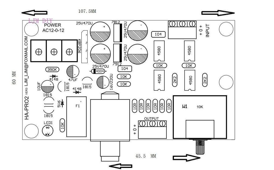 HA-PRO2 Headphone Amplifier Board Ultra-low Noise Low distortion w/ALPS 27 DIY KIT N3
