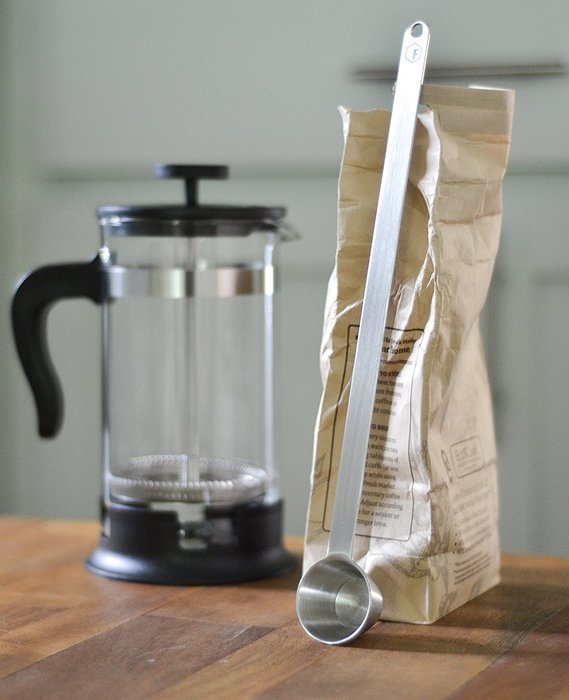 11.5" Extra Long Coffee Scoop - 1 Tablespoon - Premium Grade 18/8 Stainless Steel - Reaches Bottom of Coffee Bags N4
