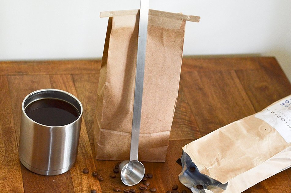 11.5" Extra Long Coffee Scoop - 1 Tablespoon - Premium Grade 18/8 Stainless Steel - Reaches Bottom of Coffee Bags N5