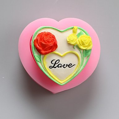 Y&XL&H Flowers Love Chocolate Silicone Molds,Cake Molds,Soap Molds,Decoration Tools Bakeware N5
