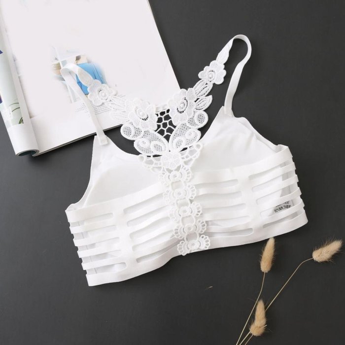 PHOTNO Women Vest Crop Top Bralette Bustier Cami Bustier Tank Tops condole belt N9