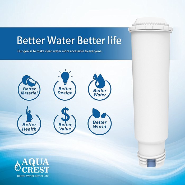 AQUACREST Coffee Water Filter Replacement for JURA 7525, Krups F088 for KRUPS Precise Tamp Espresso Machines and... N5
