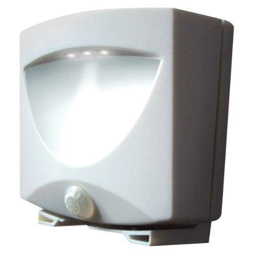 New MAXSA INNOVATIONS 40341 Battery-Powered Motion-Activated Outdoor Night Light (White)