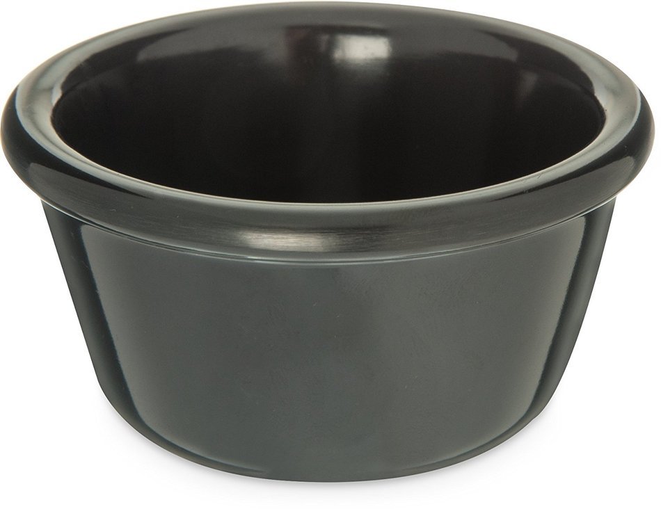 Carlisle S28503 Melamine Smooth Ramekin, 4 oz Capacity, 1.43" Height, Black (Case of 48) N5