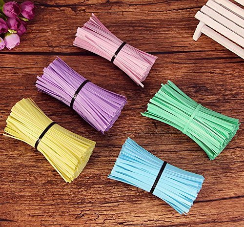 Astra shop 100Pcs Vibrant Color Multi-Functional Plastic Twist Ties for Pastry/Cookie/Cake/Toast/Bread Bags-Purple N2