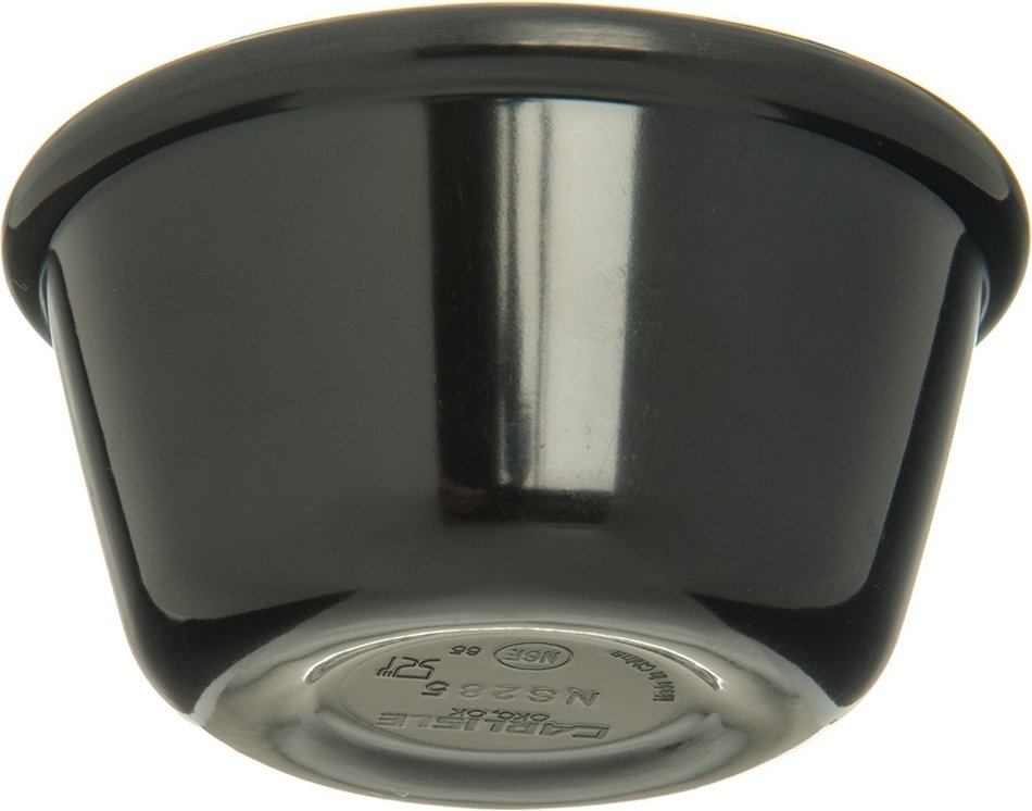 Carlisle S28503 Melamine Smooth Ramekin, 4 oz Capacity, 1.43" Height, Black (Case of 48) N6