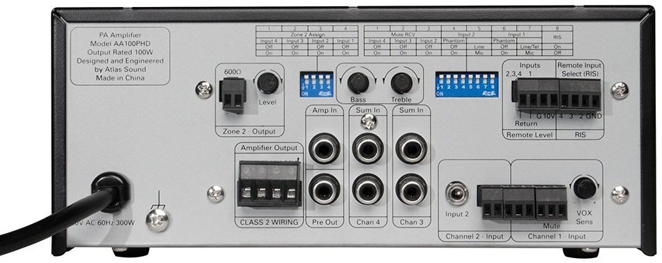 4-Input 100 Watt Mixer Amplifier N2