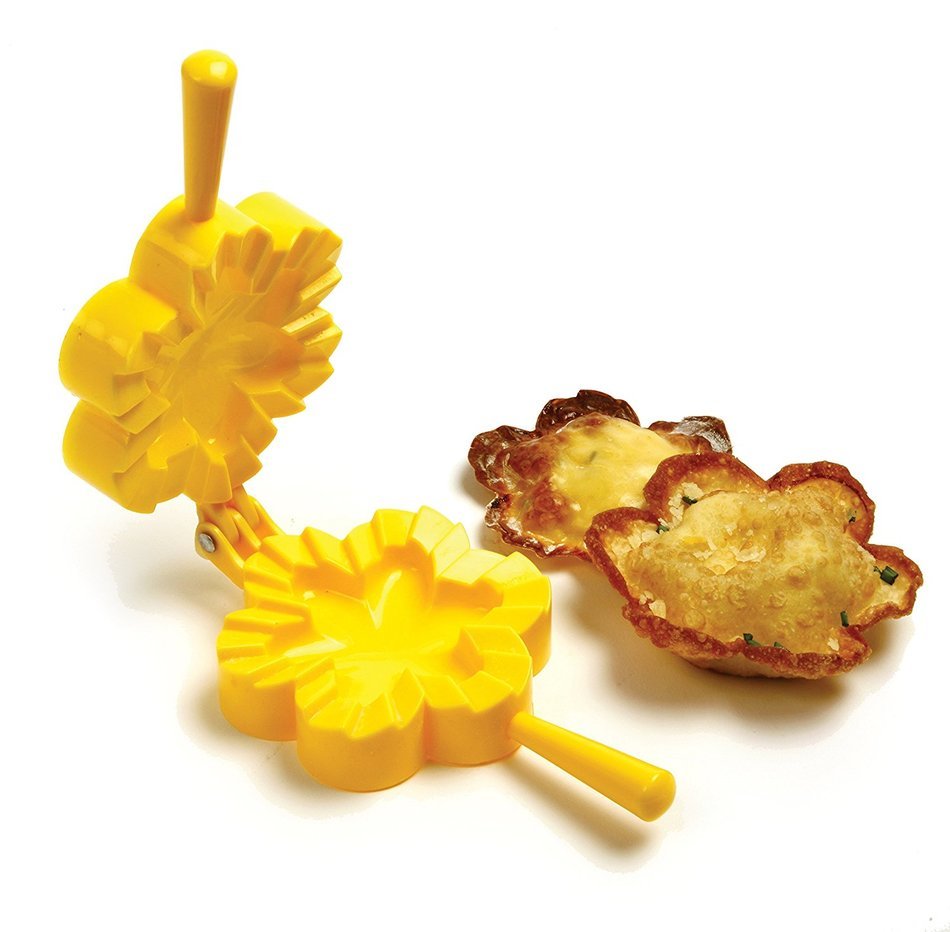 Norpro 1039 Flower Dough and Dumpling Press, Yellow N3