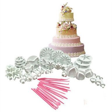 Sher New 47 pcs Sugarcraft Cake Decorating Fondant Icing Plunger Tools Mold Mould N2