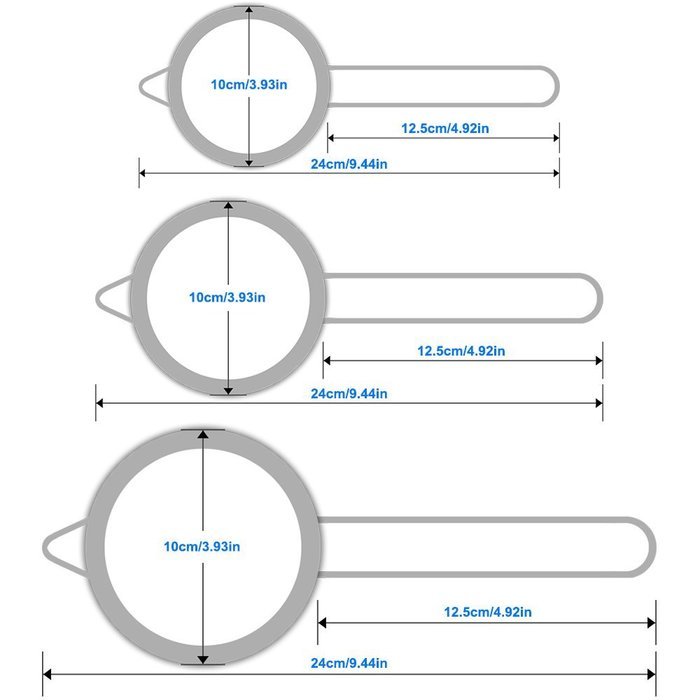 DLAND Pack of 6 Stainless Steel Spoon, Long-handled Great Circle Coffee Spoon N14
