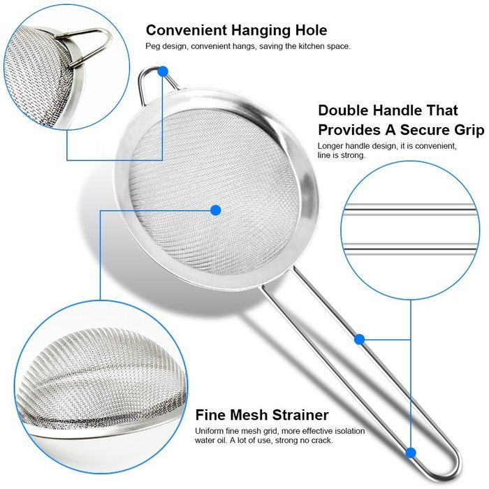 DLAND Pack of 6 Stainless Steel Spoon, Long-handled Great Circle Coffee Spoon N15