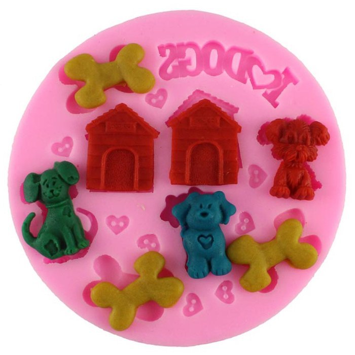 Mujiang Animal Pet Supplies Cake Decorating Silicone Clay Chocolate Candy Fondant Molds N2