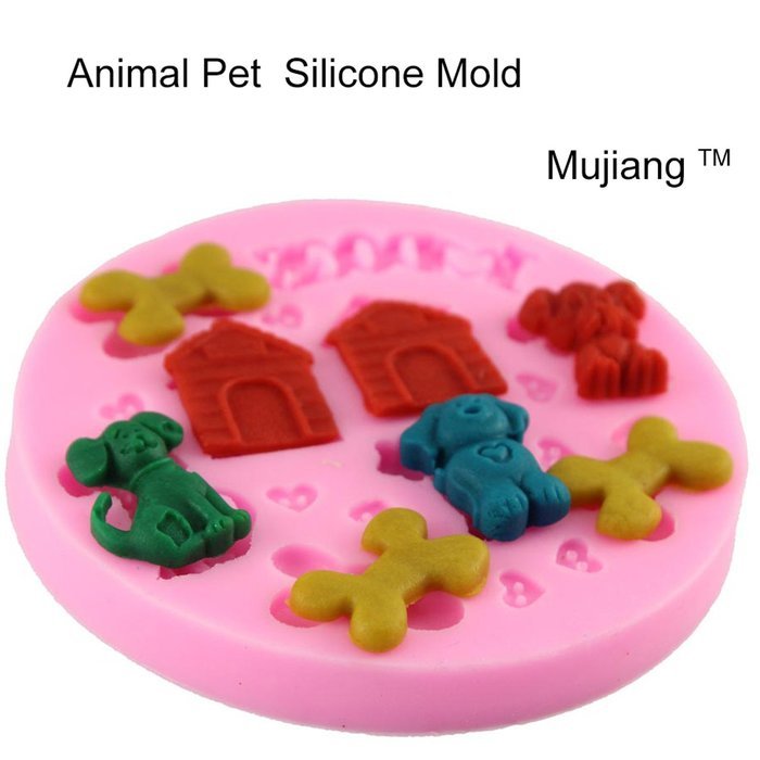 Mujiang Animal Pet Supplies Cake Decorating Silicone Clay Chocolate Candy Fondant Molds N3