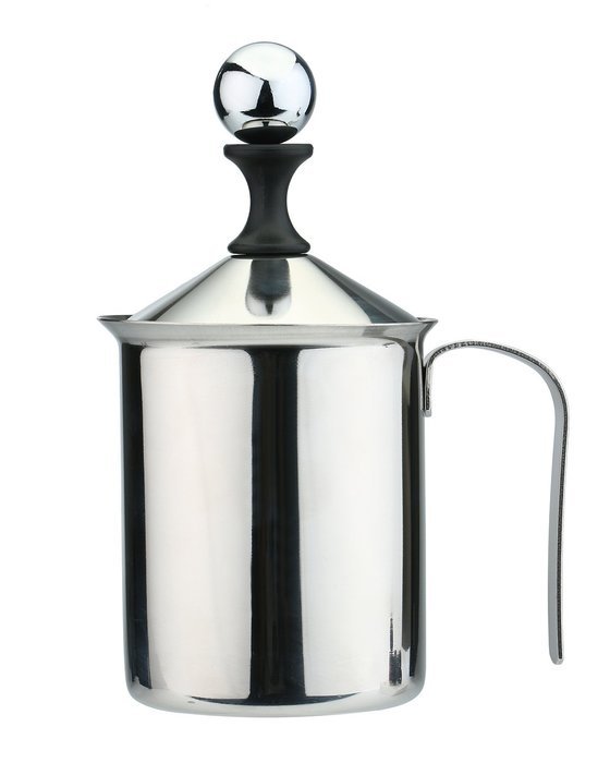 niceEshop(TM) 400ml Stainless Steel Milk Frother Hand Pump Double Mesh Milk Creamer N3