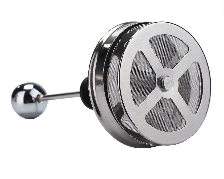 niceEshop(TM) 400ml Stainless Steel Milk Frother Hand Pump Double Mesh Milk Creamer N4