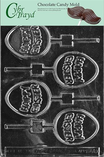 Cybrtrayd E170 Happy Egg Pop Chocolate/Candy Mold with Exclusive Cybrtrayd Copyrighted Chocolate Molding Instructions