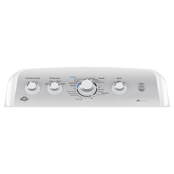 GE GTD45EASJWS 27" Front Load Electric Dryer with 7.2 cu. ft. Capacity in White