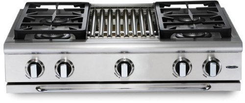 Capital Precision 36 In. Stainless Steel Gas Range Top Cooktop - GRT366N