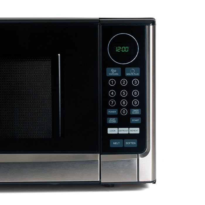 Westinghouse WCM22120SSM 1200 Watt Counter Top Microwave Oven, 2.2 Cubic Feet, Stainless Steel Front, Black Cabinet N15