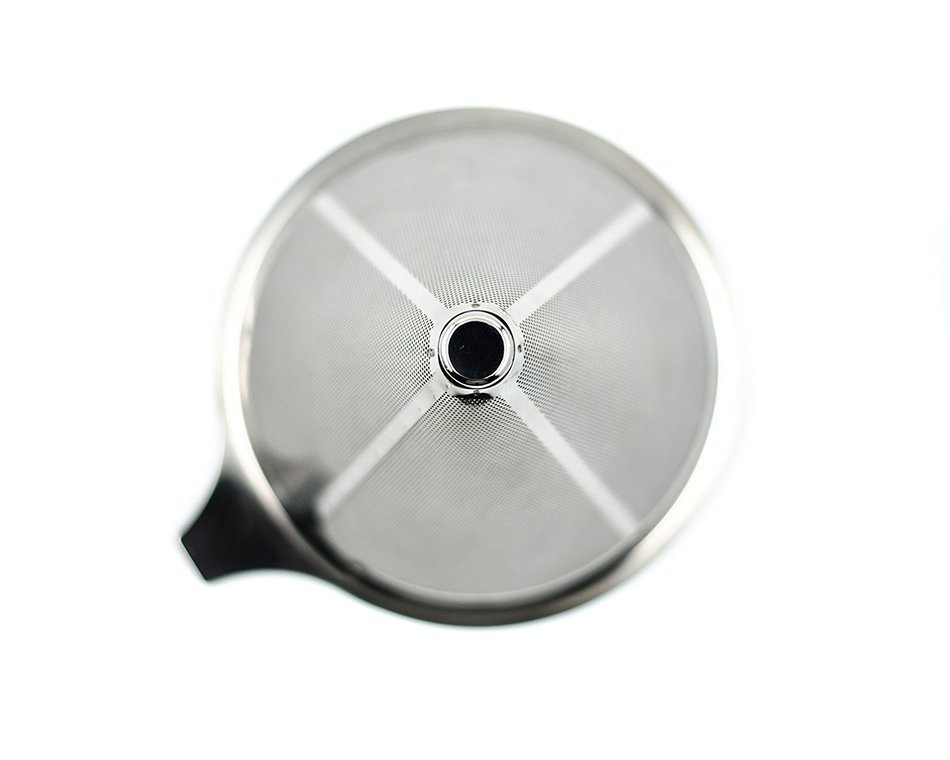 BOCHA - Pour Over Coffee Cone Dripper, Permanent and Reusable Stainless Steel Filter with Cup Stand N3