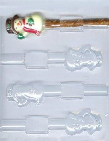 Snowman Pretzel Rod Candy Mold