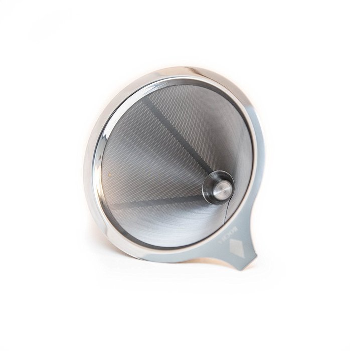 BOCHA - Pour Over Coffee Cone Dripper, Permanent and Reusable Stainless Steel Filter with Cup Stand N5