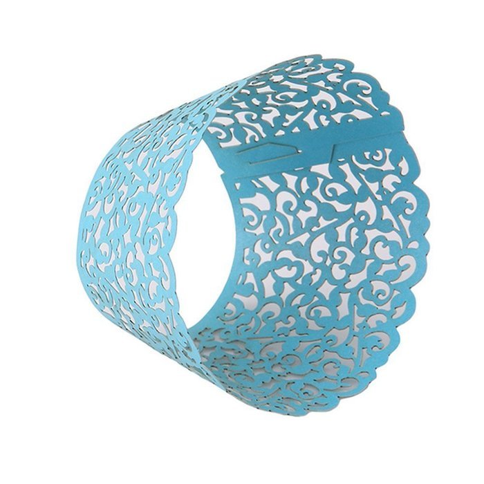 Yingwei Blue Hollow Style Baking Cups Purefly Cupcake Liners Muffin Cake Molds Sets 50pcs N2