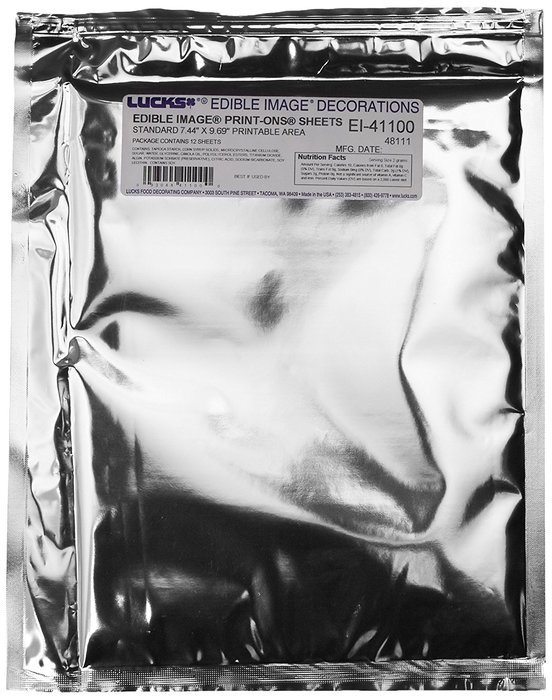 Edible Image 12-Count Print-Ons Sheets, White