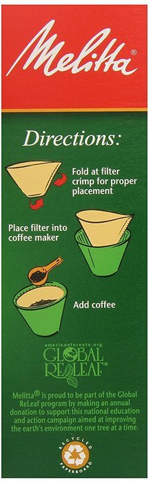 Melitta Cone Coffee Filters, Natural Brown, No. 4, 100-Count Filters (Pack of 6) N5