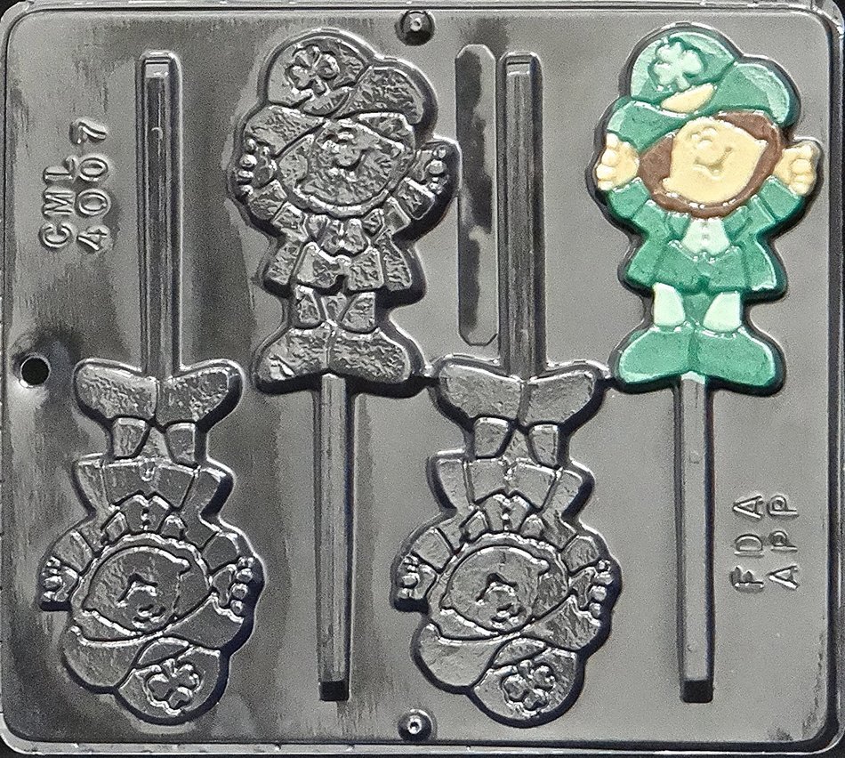Leprechaun Lollipop Chocolate Candy Mold Saint Patricks Day 4007