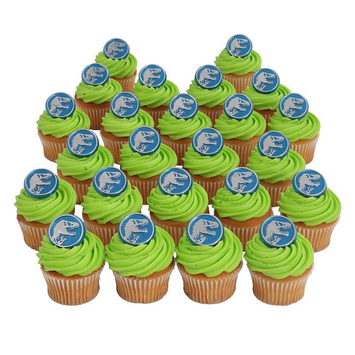 Jurassic World Officially Licensed 24 Cupcake Topper Rings N2
