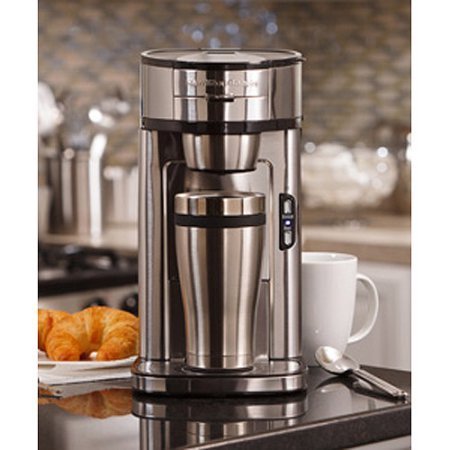 Hamilton Beach Stainless Steel The Scoop Single-Serve Coffeemaker, Automatically Shuts Off After Brewing N8