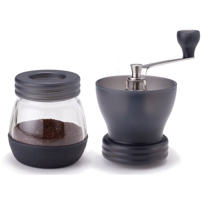 Medium Glass Hand Coffee Grinder with Ceramic Burrs, Clear [version:x8] by DELIAWINTERFEL N2