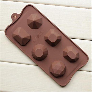 Sher 6 Hole Diamond Crystal Series Shape Cake Ice Jelly Chocolate Molds N2